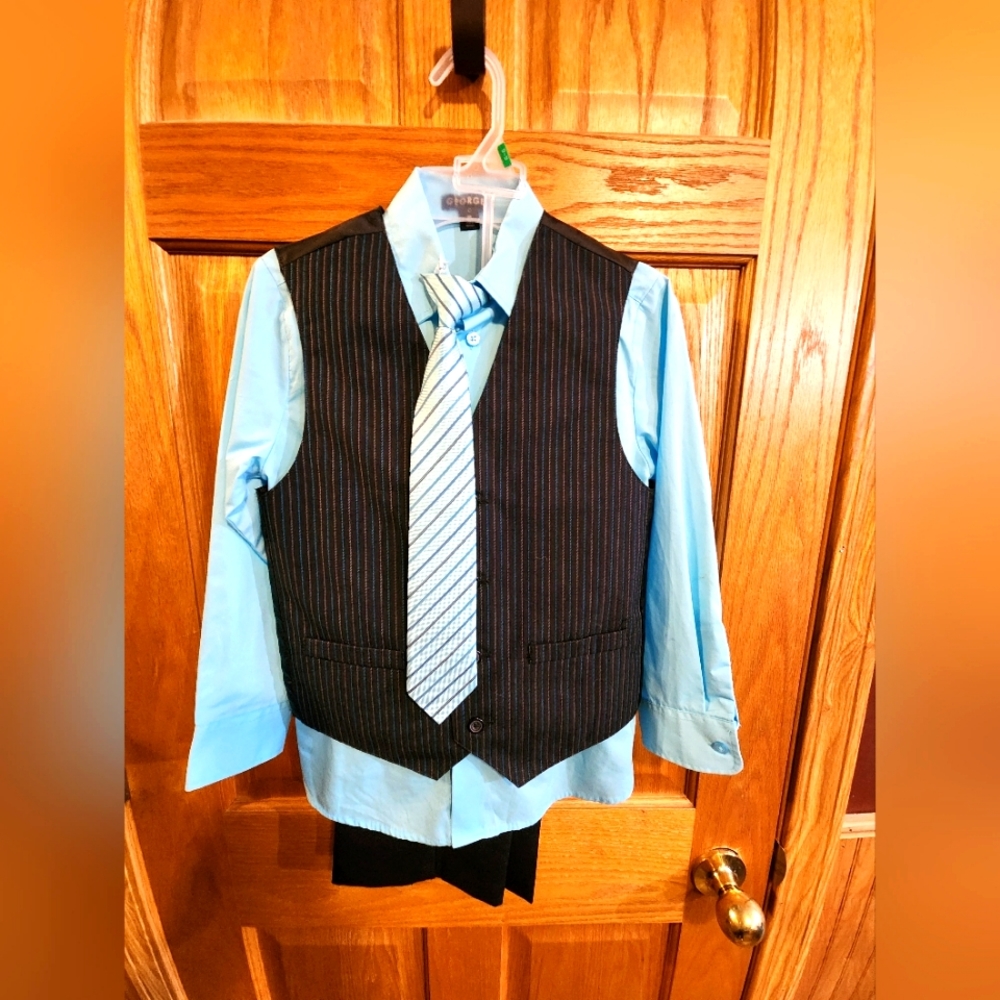 GEORGE Boys sz 10 3 piece suite PLUS clip on tie